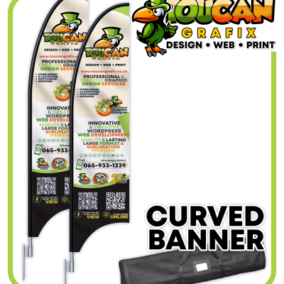 CURVED BANNERS - Per set of 2