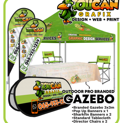 OUTDOOR PRO BRANDED GAZEBO BUNDLE
