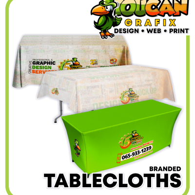 BRANDED TABLECLOTH - HEMMED ALL AROUND